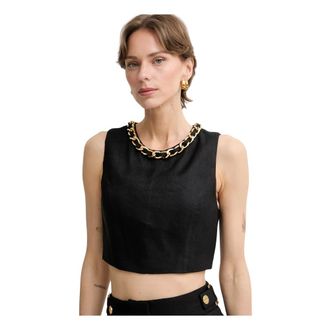 Elisabetta Franchi Donna, Top, Nero, M, new