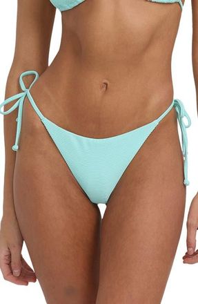 Billabong Tanlines Tanga Side Tie Bikini Bottoms in Crystal Blue at Nordstrom, Size X-Small