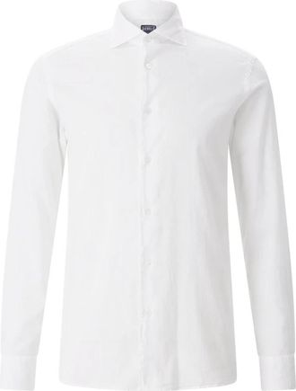 Fedeli Formal Shirts - Heren - Zakelijke Overhemden - Wit - 4XL - Katoen - Overhemden