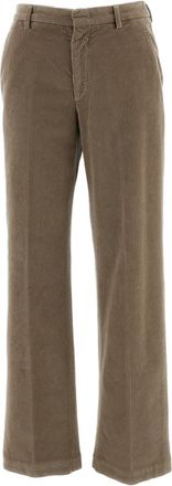 Cellar Door Beige Dora Stretch Corduroy Wide-Leg Pants