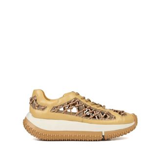 4CCCCees Sneakers, female, Beige, Size: 10 US Leather Trainers