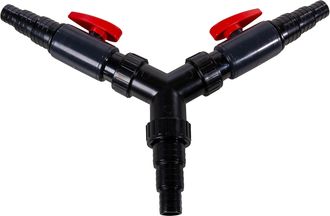 OEM Separador De Agua Tipo Y De 3 V&iacute;as &Oslash;25/32/38 Mm Con 2 V&aacute;lvulas De Bola Para Decoraci&oacute;n De Agua Y Cascada