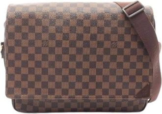 Louis Vuitton Pre-owned Cross Body Bags, male, Brown, Size: ONE SIZE Pre-owned Shelton GM Damier Shoulder Bag