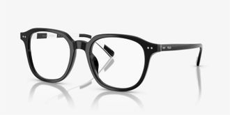 Polo Ralph Lauren Mens Full Rim Square Eyeglasses In Shiny Black