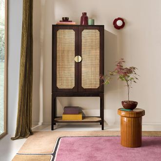 La Redoute Interieurs Walnootfineer en rotan barmeubel, JADOU