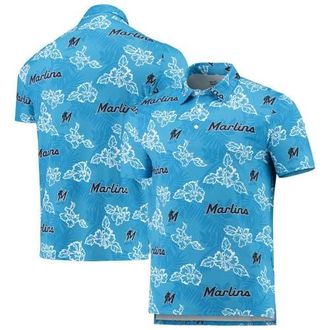 Reyn Spooner Mens Reyn Spooner Blue Miami Marlins Performance Polo at Nordstrom, Size X-Large