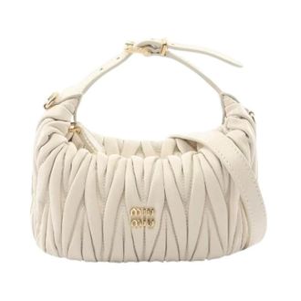 Miu Miu Pre-owned Matelasse MIU Leren Handtas - Dames - Pre-owned - Wit - Maat: ONE Size Zijde