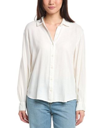 Splendid Woven Linen-Blend Top