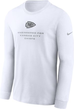 Nike Kansas City Chiefs Team Issue Nike Mens Dri-FIT NFL Long-Sleeve T-Shirt in White | 02EW10A7G-ZSZ