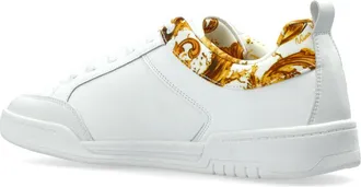 Versace Barocco Print Low-Top Sneaker - White