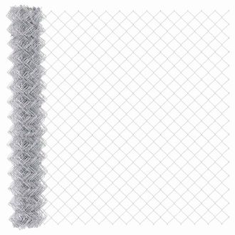 Berkfield Home Chain Link Fence 1.5x10 m Galvanised Steel in Silver