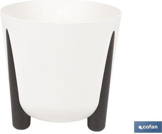 cofan Cofan - Maceta Con Patas Y Filtro De Drenaje Color Crema Pp &Oslash; 255 X 253 Mm 8,1 L Caja 5 Unid