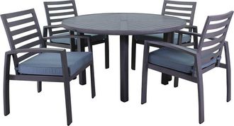 Courtyard Casual Creative Outdoor Products Courtyard Casual Cabo Grey 5Pc Dining Set
