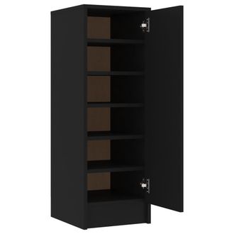 vidaXL Scarpiera Nera 32x35x92 Cm In Truciolato - Vidaxl