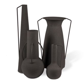 Pols Potten Pols Potten - Roman Vase, mattschwarz (4er-Set)