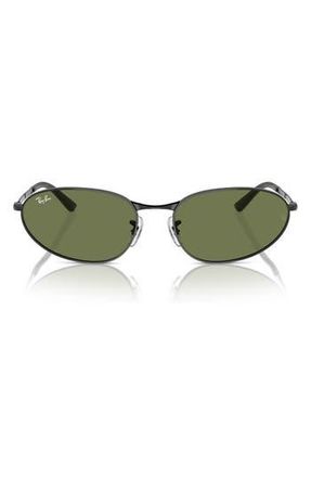 Ray-Ban 56mm Oval Sunglasses in Black at Nordstrom Rack