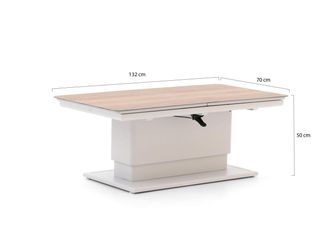 Bellagio la vita attrattiva Bellagio Alimini lounge/dining tuintafel 132/182x70x51/67,5cm verstelbaar uitschuifbaar