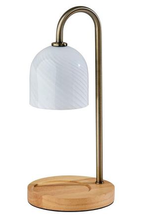 Adesso Alcott Candle Warmer Lamp in Antique Brass at Nordstrom