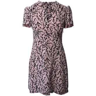 Maje mini-jurk met uitsnijdingen in roze zijde