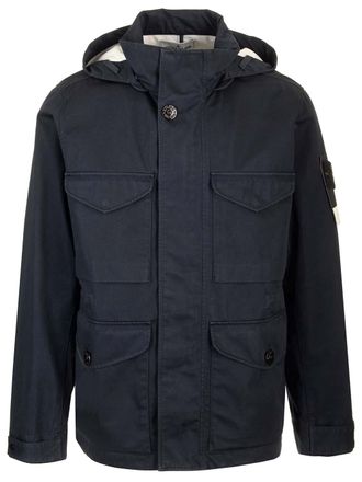Stone Island Field Jacket Giacche Blu-Uomo
