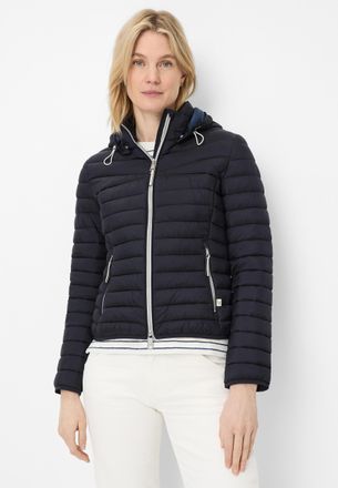 Fuchs Schmitt Steppjacke FUCHS SCHMITT, Damen, Gr. 36, marine, Web, Obermaterial: 100% Polyamid, unifarben, regular fit normal, hoch geschlossener Ausschnitt, einge