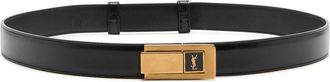 Saint Laurent Logo-engraved Leather Belt - Black - 80 (UK10/ M)