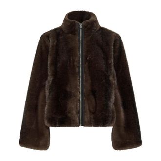 MY ESSENTIAL WARDROBE Alexamw Fur Jacket - Jackets - Mujer - Marr&oacute;n - 3XL