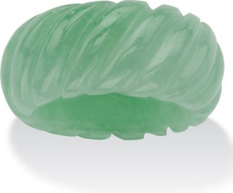 Palm Beach Jewelry Genuine Green Jade Shrimp-Style Ring