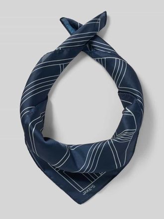 Jake*s Casual Tuch in quadratischer Form mit Label-Detail in Dunkelblau, Gr&ouml;&szlig;e 1