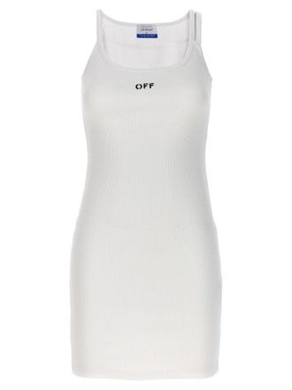 Off-white Logo Midi Dress - White