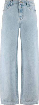 Nukus Abby Pants Denim Strass - Dames - Loose Fit Jeans - Blauw - XL - Denim - Jeans