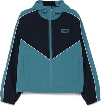 Maison Kitsun&eacute; Jack met contrasterende capuchon - Blauw