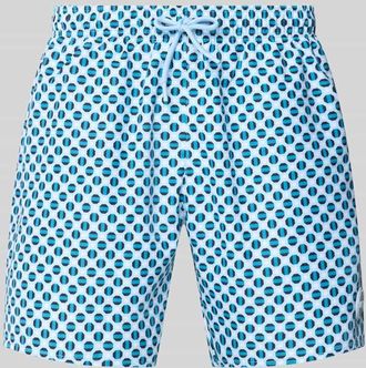 Colmar Regular Fit Badehose mit Allover-Motiv-Print in Blau, Gr&ouml;&szlig;e XXL