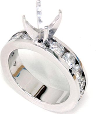 Pompeii3 1 1/2ct Diamond Engagement Ring Semi Mount 14K White Gold