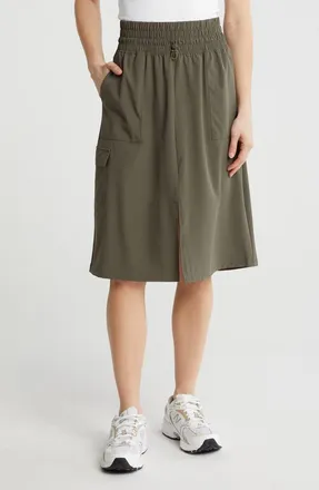 Apana Retreat Long Cargo Skirt in Olive at Nordstrom Rack, Size X-Large