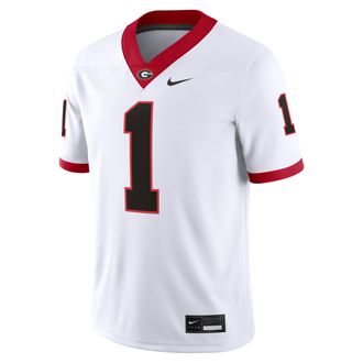 Nike Georgia Bulldogs Nike Mens Dri-FIT College Game Jersey in White | NC2F08AQNGB-MVV