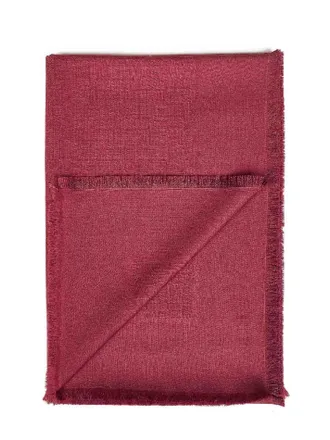 Fendi Womens Shawl Wool-Silk-Cashmere Burgundy Scarf Scarfs