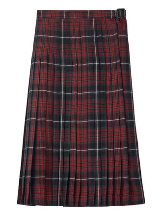 Burberry tartan-check pleated skirt - women - Fabric - 10 - Red