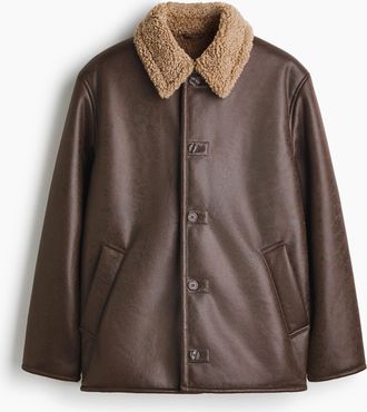 H&M Jacke mit Coating - Brown