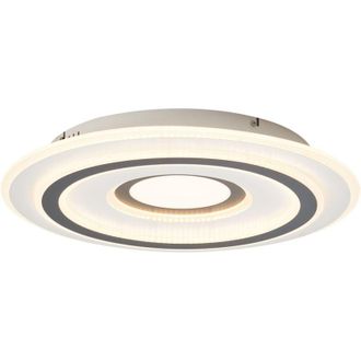 QAZQA Design Ceiling Lamp White with Dark Grey Round Incl. led Dimmable - Taylor