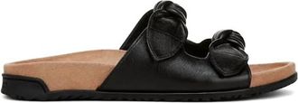 Vionic Womens Elara Sandal In Black Tumbled Leather
