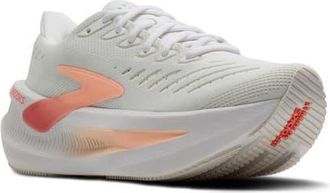 Brooks Glycerin Max 2 Hybrid Running Shoe in White/Coral/Peach at Nordstrom, Size 10.5