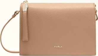 Furla Ofelia Borsa A Tracolla Mini Deserto Beige Pelle Di Vitello Granata Keria + Pelle Di Vitello Sidney Donna