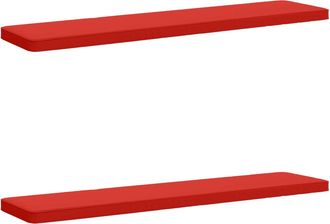 vidaXL Cojines Para Banco De 2 Piezas Vught 2 Uds. 100% Poli&eacute;ster Rojo Vidaxl