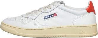 Autry Autry Medalist Leather Low White Orange AULM-LL24