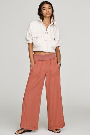 Pilcro Wide-Leg Fold-Over Pants