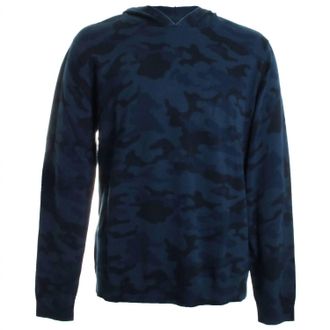 Johnnie-O Mens Neil Camo Sweater In Navy