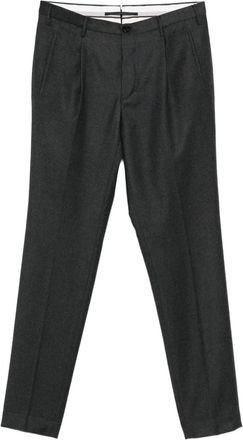 Incotex Pantaloni in lana vergine con pieghe - Grigio