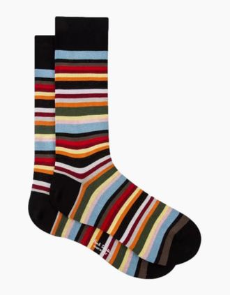 Paul Smith Mens Paul Smith Organic Multistripe Socks 92 Multi - Size: 16/14.5/8/15/8.5/15.5/9/13/13.5/14/6.5/7/7.5/11.5/5/12/5.5/12.5/6/3.5/3/10.5/4/11/4.5/2.5