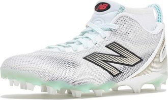 New Balance FreezeLX V5 Lacrosse Cleats Mens Shoes White/Black : 7.5 D - Medium, Synthetic